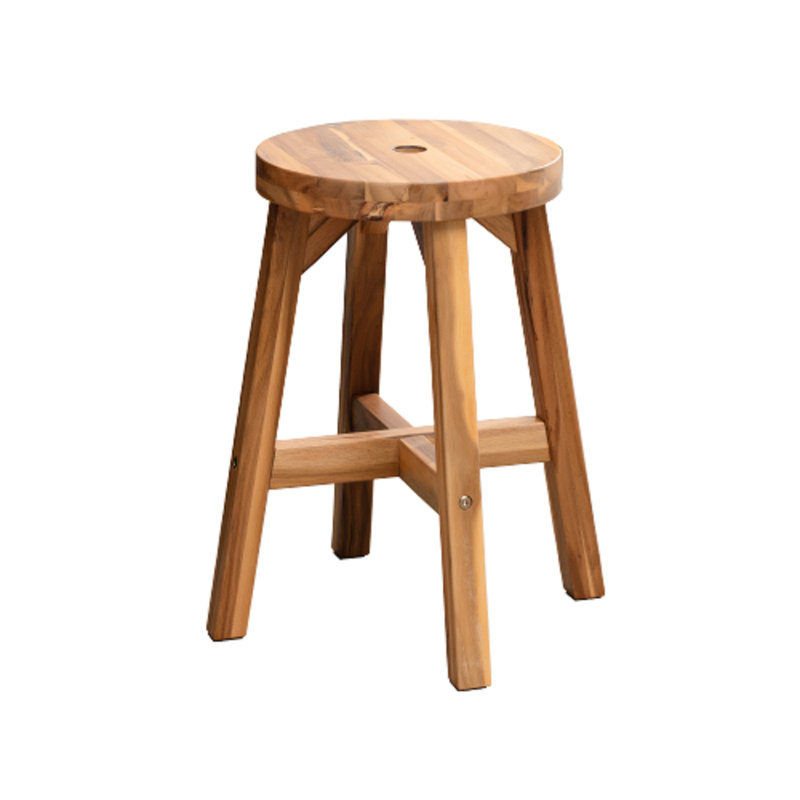 Tabouret de bar en bois massif 17,7 po