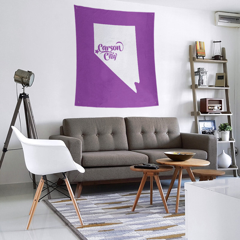 Tapisserie murale Carson City Nevada, H 27,5 po x l 37,5 po, Violet