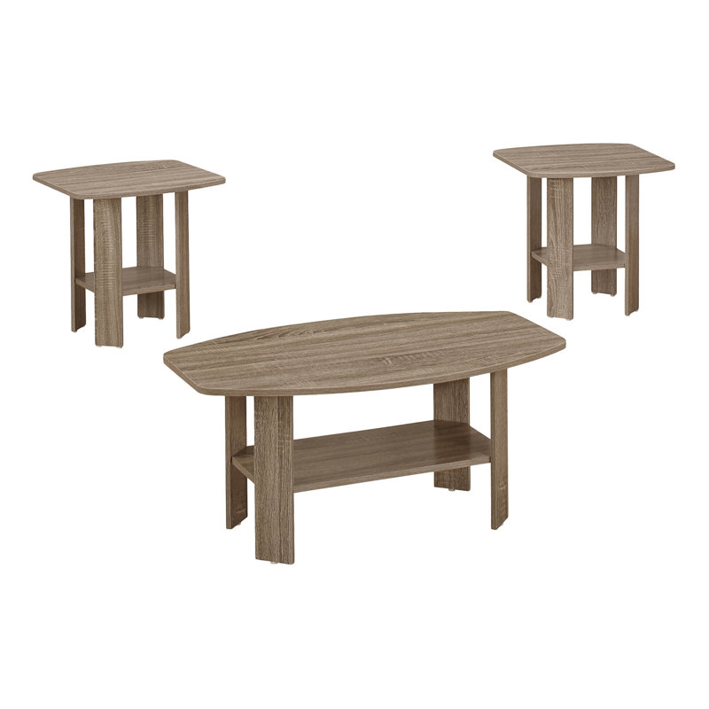Table basse d'appoint 3 pièces Apollonia, Taupe