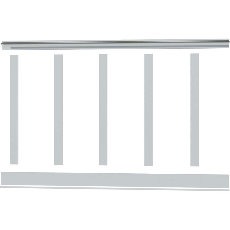 Panneau mural en pvc blanc Deluxe Shaker, 56 po, Large anneau réglable de 12 à 15 po