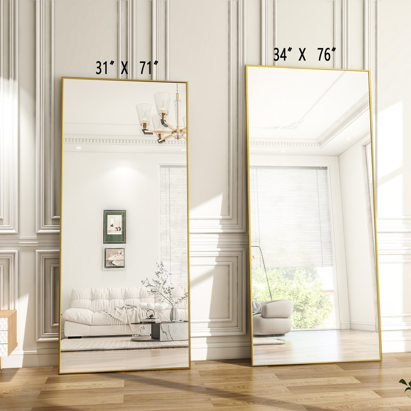 Miroir taille réelle, 71 po x 31 po, Or