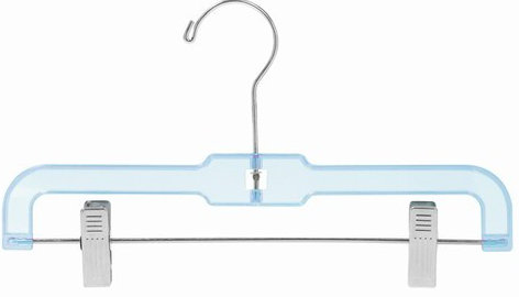 Cintre pour enfant en plastique avec pinces, Bleu