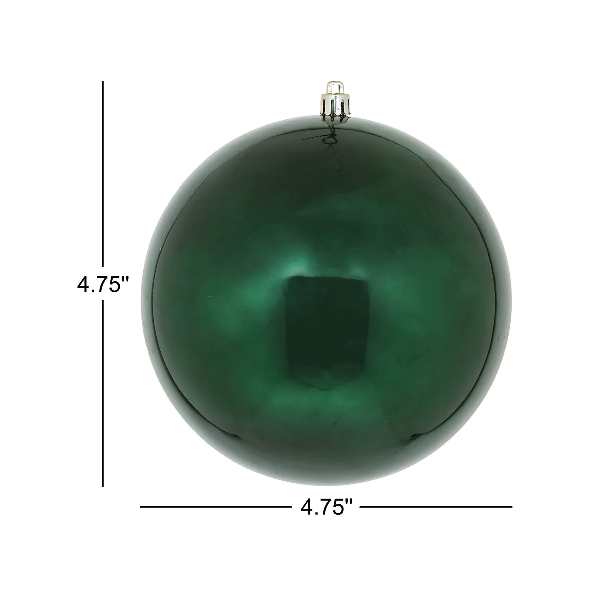 Midnight Green Ball Ornament, 4.75"