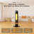 AKIRES 38In Tower Space Heater For Indoor Use,1500W Large Floor Portable Electric Heaters For Indoor Use,70° Oscillating Ptc Ceramic Heater With Thermostat,Remote,24H Timer For Bedroom Office Black-108637031