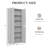 67" Tall Modern Freestanding Storage Cabinet with Adjustable Shelves-312974786-312974797