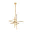 Sean Lavin Cityscape 6-light Large Chandelier in Hand Rubbed Antique Brass with Crystal shade-549265351