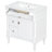 30" Bathroom Vanity With Sink, White Freestanding Bathroom Cabinet With Flip Drawer & Adjustable Shelf, Solid Rubberwood Frame, MDF Panels & Metal Handles-796840109-796840082