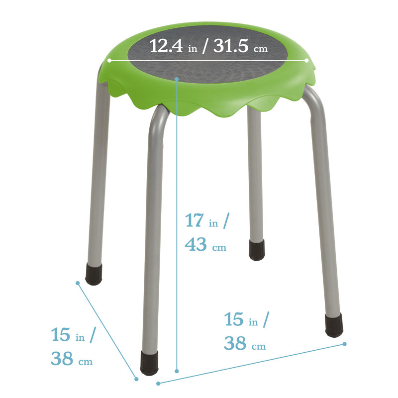 Ensemble de tabourets empilables ECR4Kids Daisy, 8 pièces, Assortis