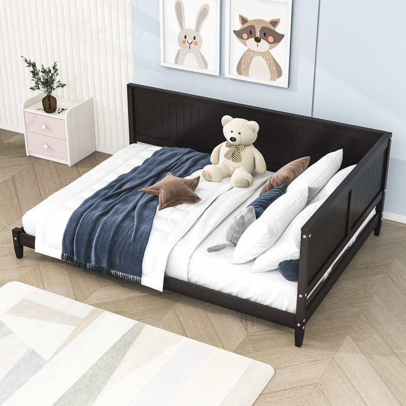 Heidy Wood Daybed with Slats, Espresso, Full