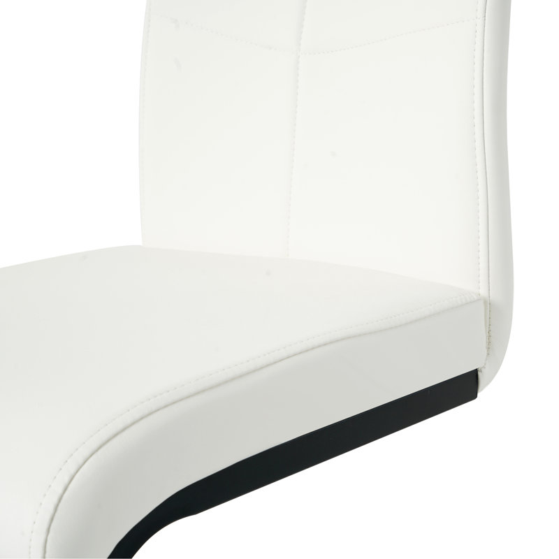 Chaise de salle à manger Ambernique, 4, Blanc, Noir