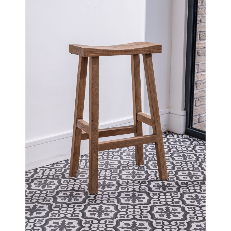 Counter Stool with Solid Wood Frame