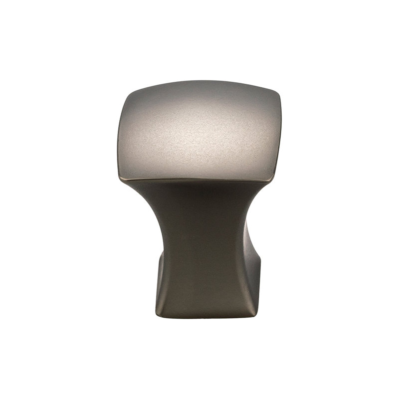 Glacier Square Knob, 3/4" Length, Ash Gray