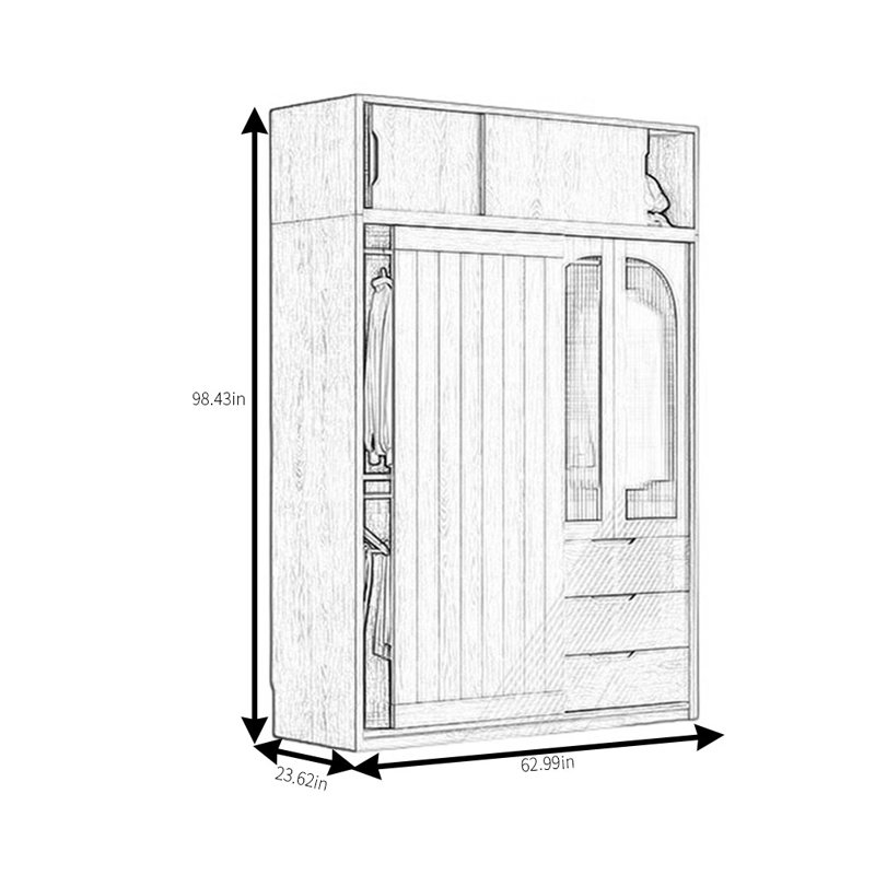 Barron, H 98,43 po x l 62,99 po x P 23,62 po
