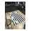 Turquoise Rose Modern Floral Grey Striped Decorative Carpet