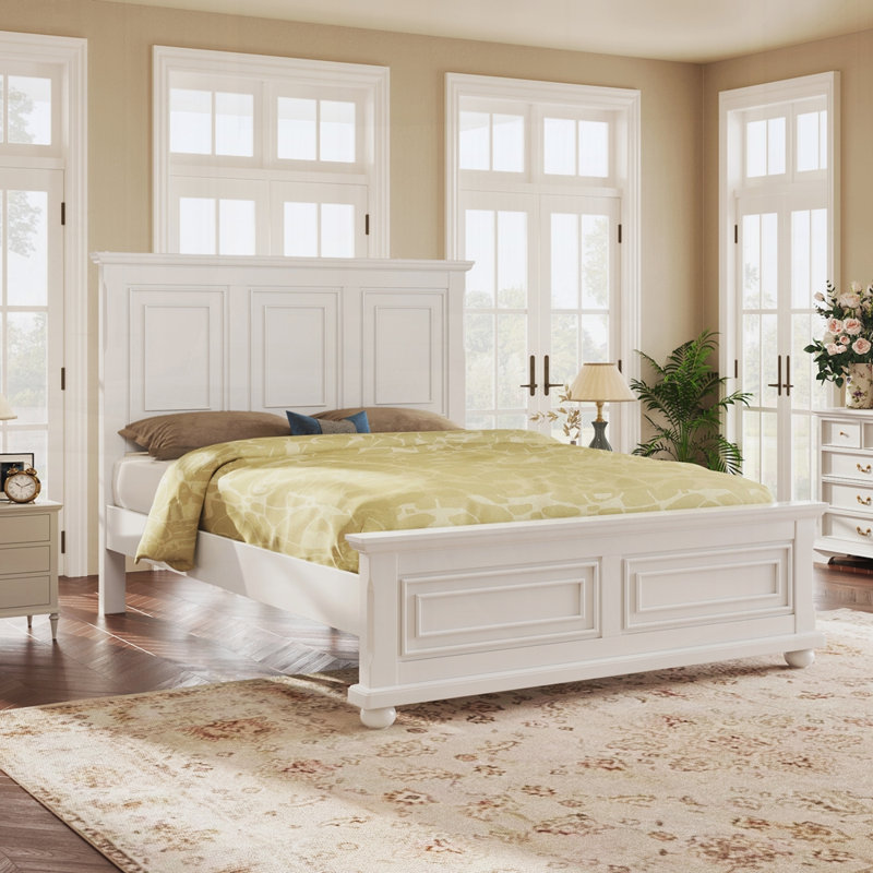 Base de lit haute haute, Blanc, Grand lit