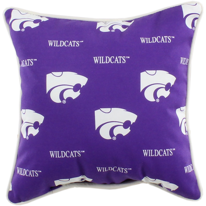 Housse et insert de coussin d'extérieur carré Kentucky Wildcats, Wildcats de Kansas State