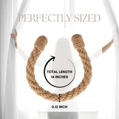 Elegant Rope Curtain Tie Backs - Decorative Holdbacks for Drapes and Curtains - Perfect for Living Room, Bedroom or Office Decor