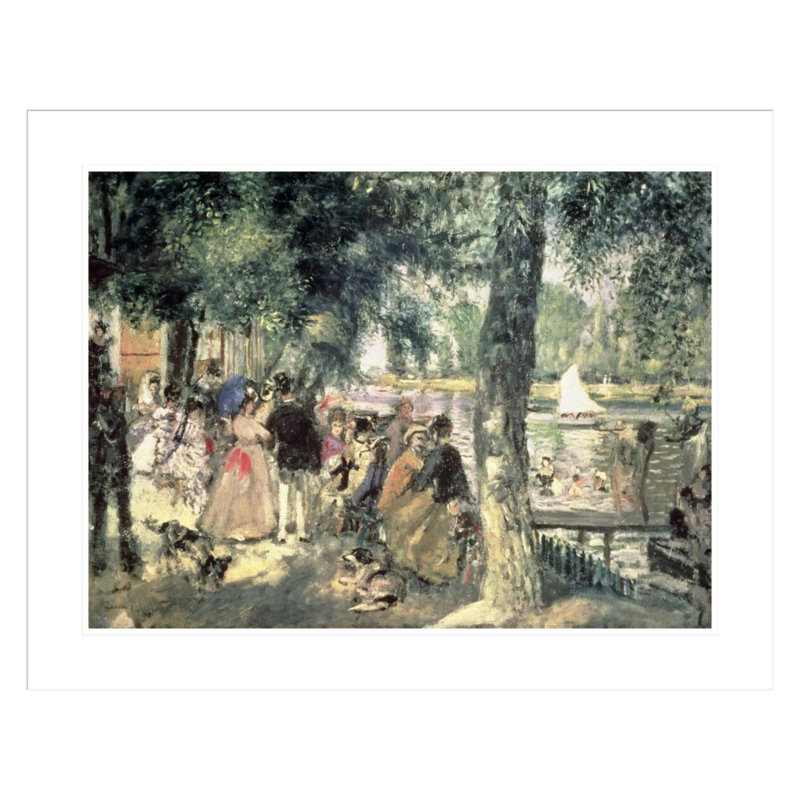 «Bathing on the seine or la grenouillere» par Pierre-Auguste Renoir, impression giclée encadrée, H 23,34 po x l 29,5 po