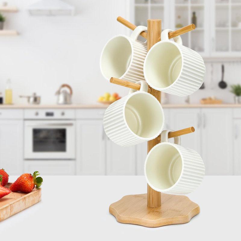 Wood Mug Tree, Wood Color