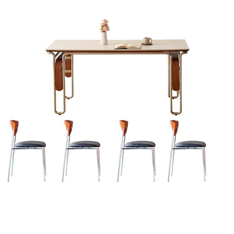 Ensemble de table de salle à manger Retro Slate, H 29,53 po x L 62,99 po x l 31,5 po