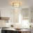 ScrollLux 2-Light Fabric Semi Flush Mount Ceiling Light for Hallway