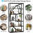 Industrial 5-Tier Vintage Gray Etagere Bookshelf-1057980473
