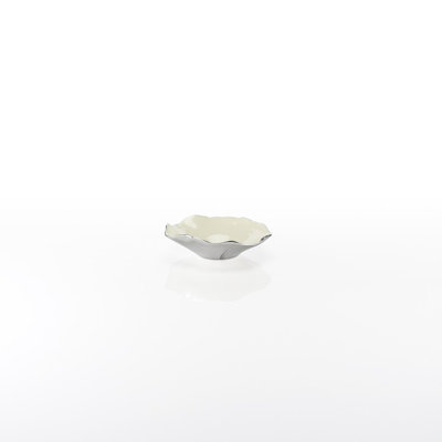 Ruffled Metal Abstract Posh & Luxe Decorative Bowl