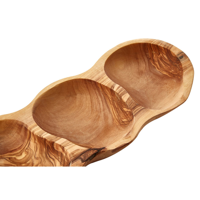 Alpen Home Bester Wood Divided Serving Dish