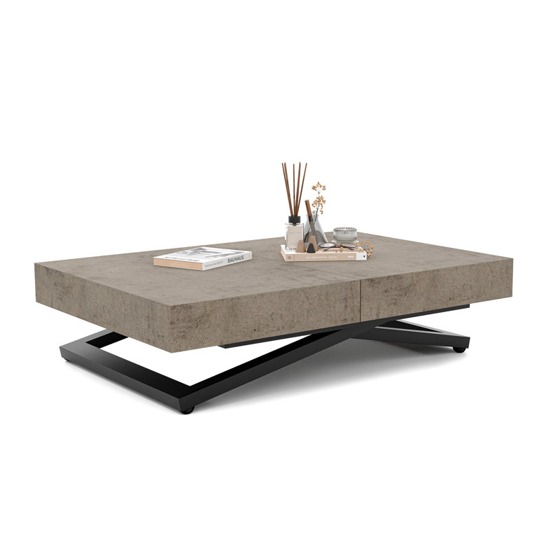 Extendable Dining Table, Dark Grey