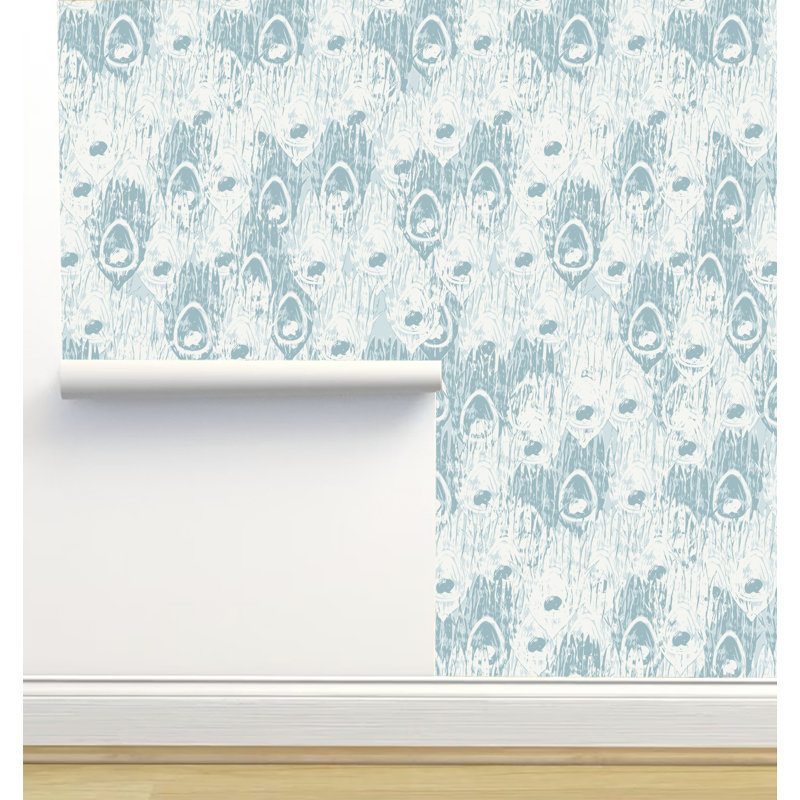 Rouleau de papier peint texturé L 2,16 pi x l 5 po Monor Designs, Bleu ciel