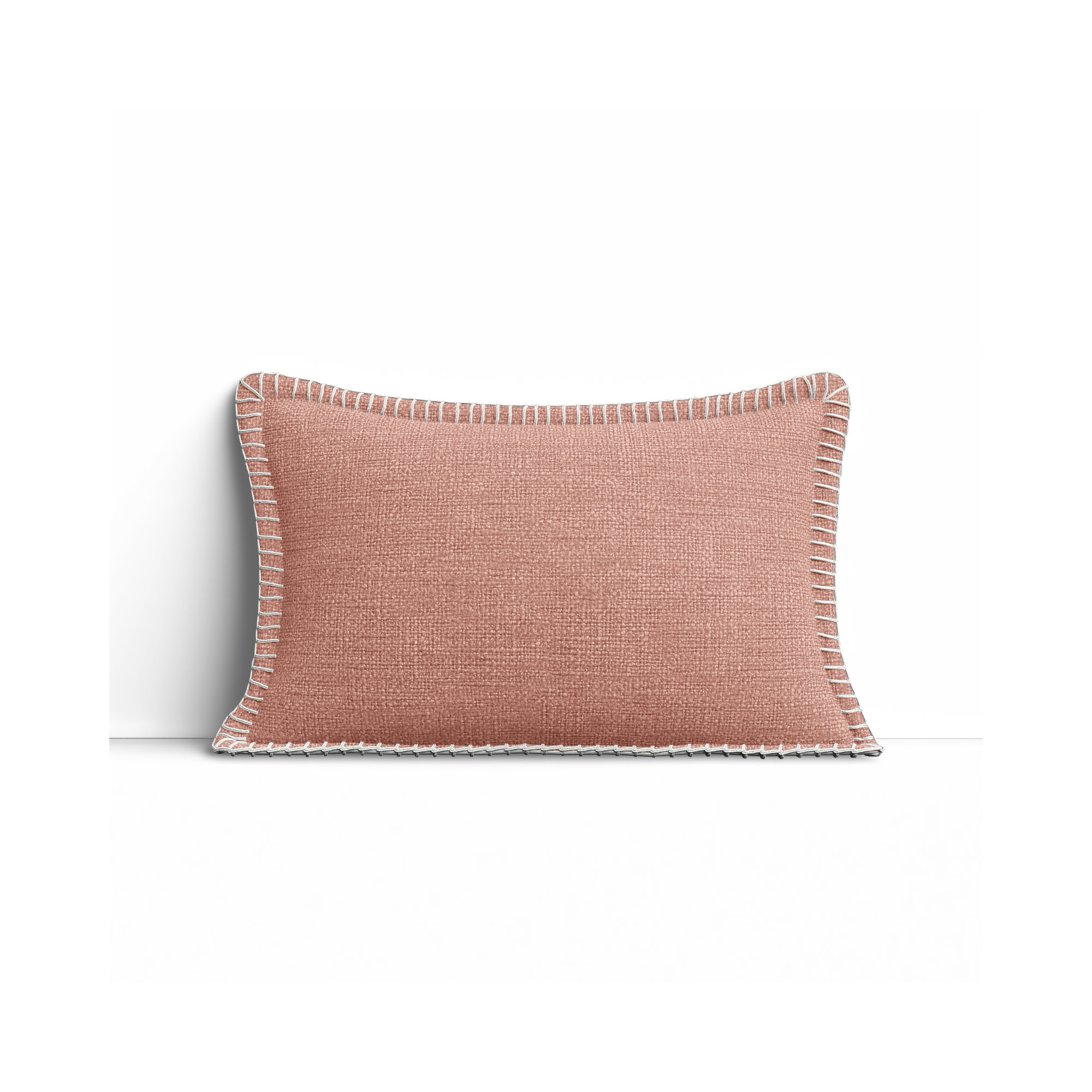 Fernande Cotton Throw Pillow, Polyester/Polyfill, 13" H x 21" W x 6" D, Pink