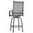 Eeshan Patio Swivel Bar Stools Outdoor High Bistro Stools, All-Weather PVC-coated polyester for Outside, Gray-122499302