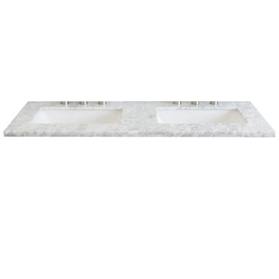 Plateau de meuble-lavabo double 49 po avec lavabo