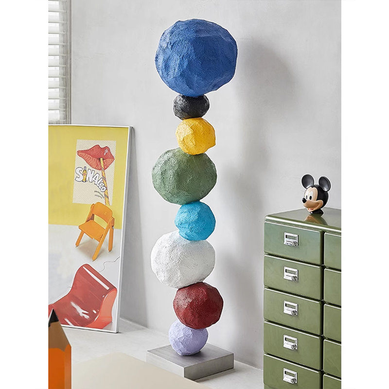 Objets décoratifs en plastique renforcés en fibre de verre peints de forme moderne