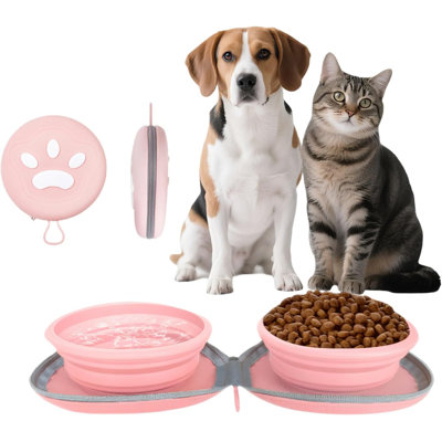 Silicone Dog Bowls Foldable Portable Dog Food and Water Bowls