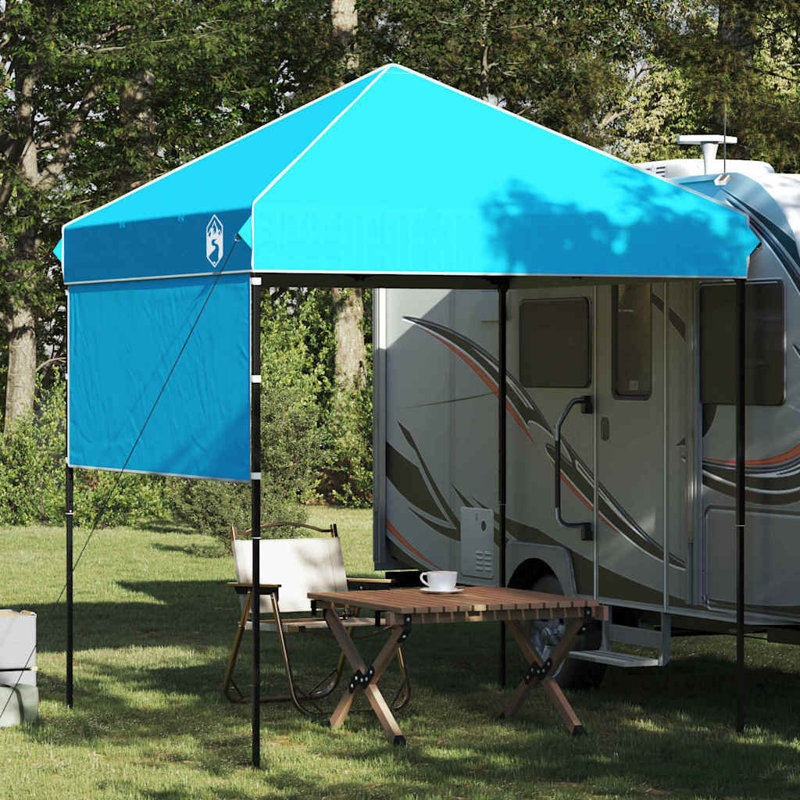 Canopy Tent Manual Fabric Outdoor Shade Pop-up Event Party Modern Large, Blue