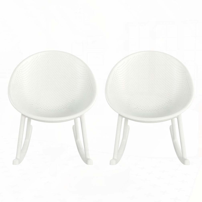 Chaise berçante pour l'extérieur, Blanc
