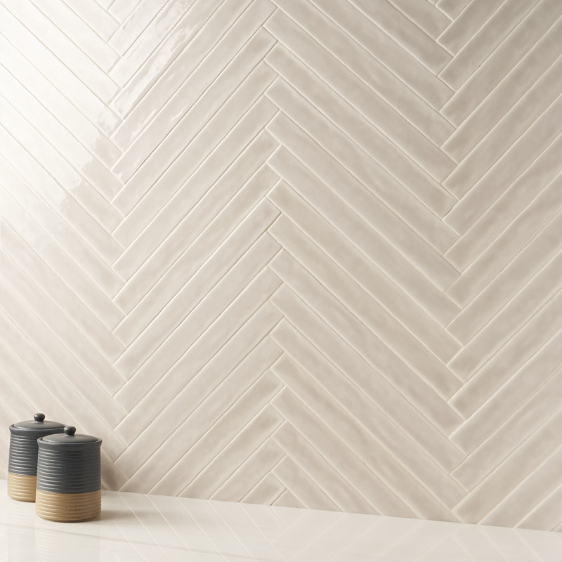 Capetown 2" x 20" Crackled Ceramic Subway Wall Tile (20 pieces/ 5.38 sq. ft./ Case), Beige