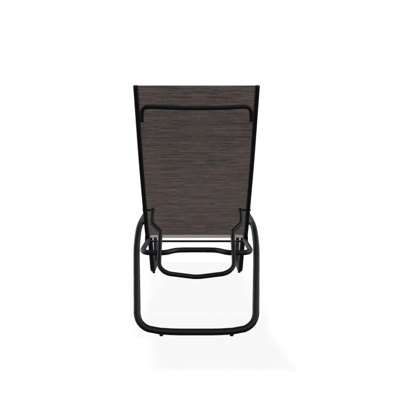 Outdoor Rust-Resistant Metal Chaise Lounge, Textured Black, James