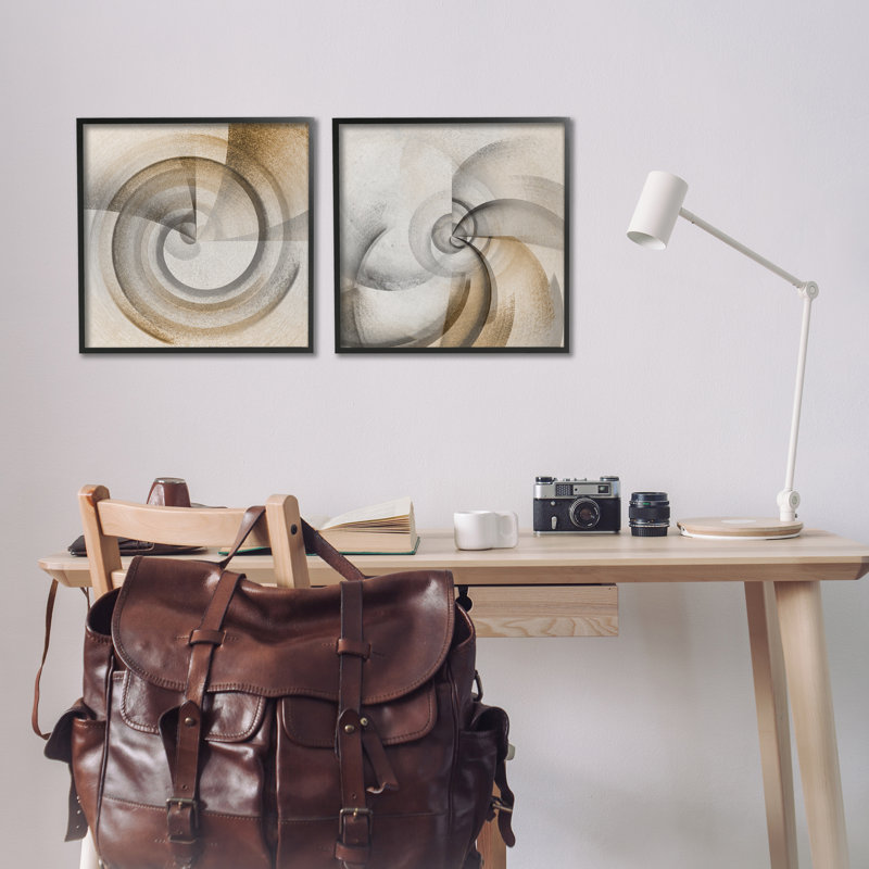 «Stupell Industries Spinning Vortex Abstractions», ensemble de 2 giclées par Noah Bay, H 17 po x l 17 po