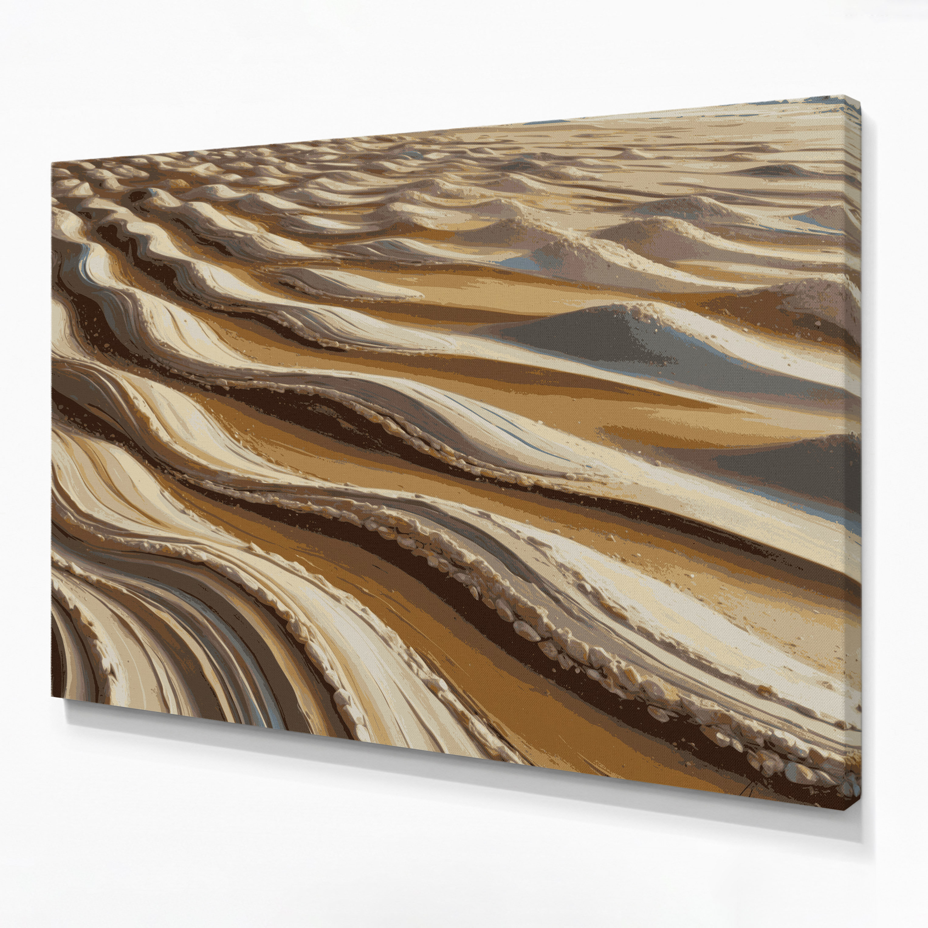 Sandy Ripple Bay Isle Home™ Coastal Sandy Ripple Deluxe Brown Canvas Wall Art ...