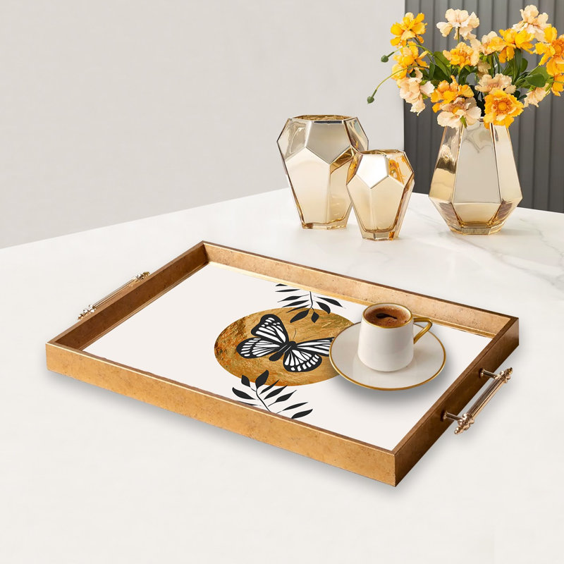 Elegant Glass Tray, 19.7 x 11.4 x 1.4 inches | 100% Durable Glass Construction | Easy to Clean with Damp Cloth | Ideal for Serving, Decorative Display, and Organizing | Stylish Addition to Home Décor