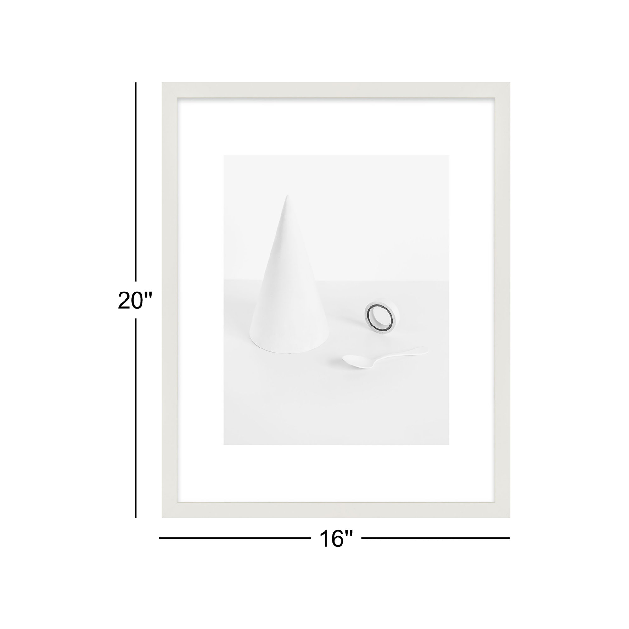 White Still Life 1 by Svetlana Smirnova, White, 20" H x 16" W x 1.25" D