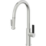 Corsano Contemporary Pull Down Kitchen Faucet with Squeeze Sprayer High Arc Spout in BFB Series Handle
