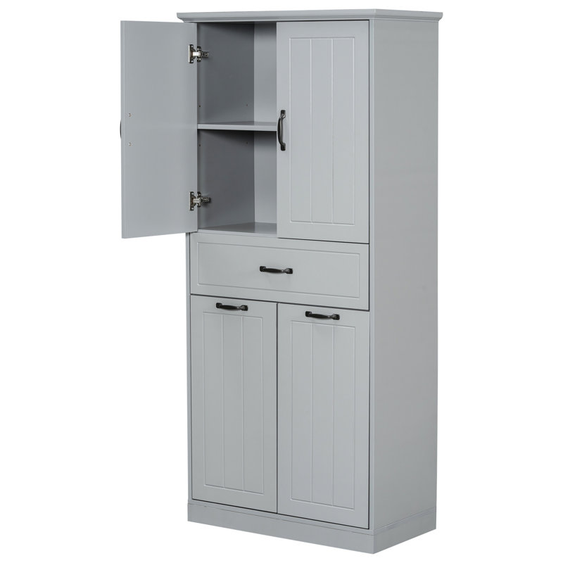 Bathroom Storage Cabinet - With 2 Laundry . Quality , Painted. Adjustable Shelf & And Cabinet. Doors Drawer For Long-term Reliability Furniture.