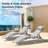Set Of 2 Outdoor Chaise Lounge, Patio Recliner Chairs With Adjustable Backrest And Removable Pillow, Pool Lounge Chairs-579612053