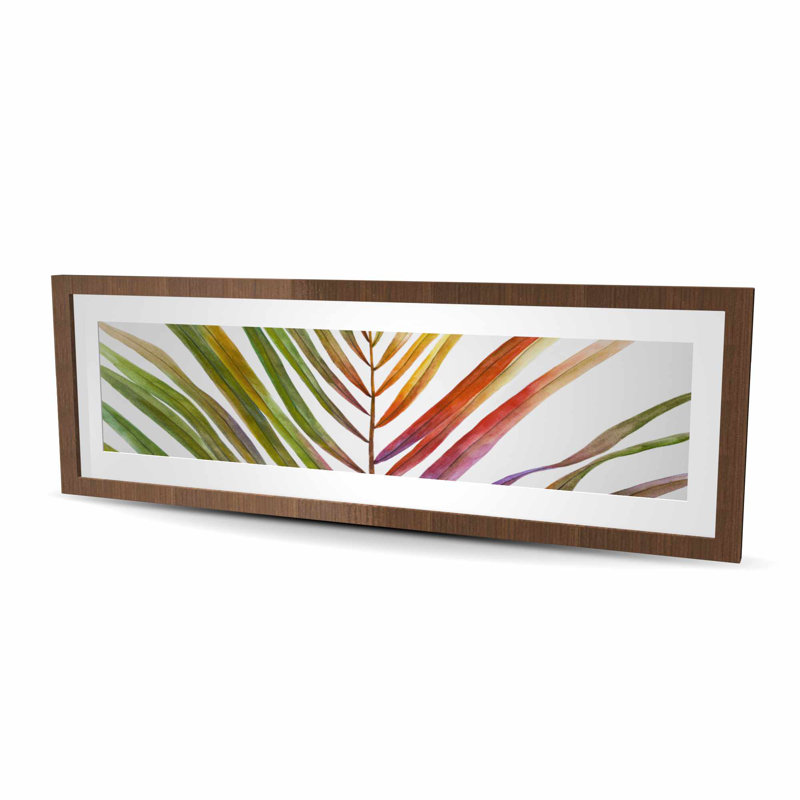 Impression de feuilles de palmier tropicales aquarelle - art floral décoratif