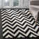 Nero Chevron Wool Hand Woven Area Rug