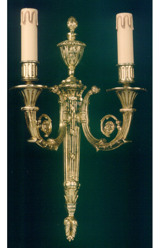 Cowie Candle Wall Light, French Gold