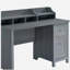 Bureau classique avec rangement, gris